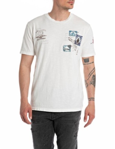 CAMISETA REPLAY M6807 .000.22336G 869 MILKY WHITE